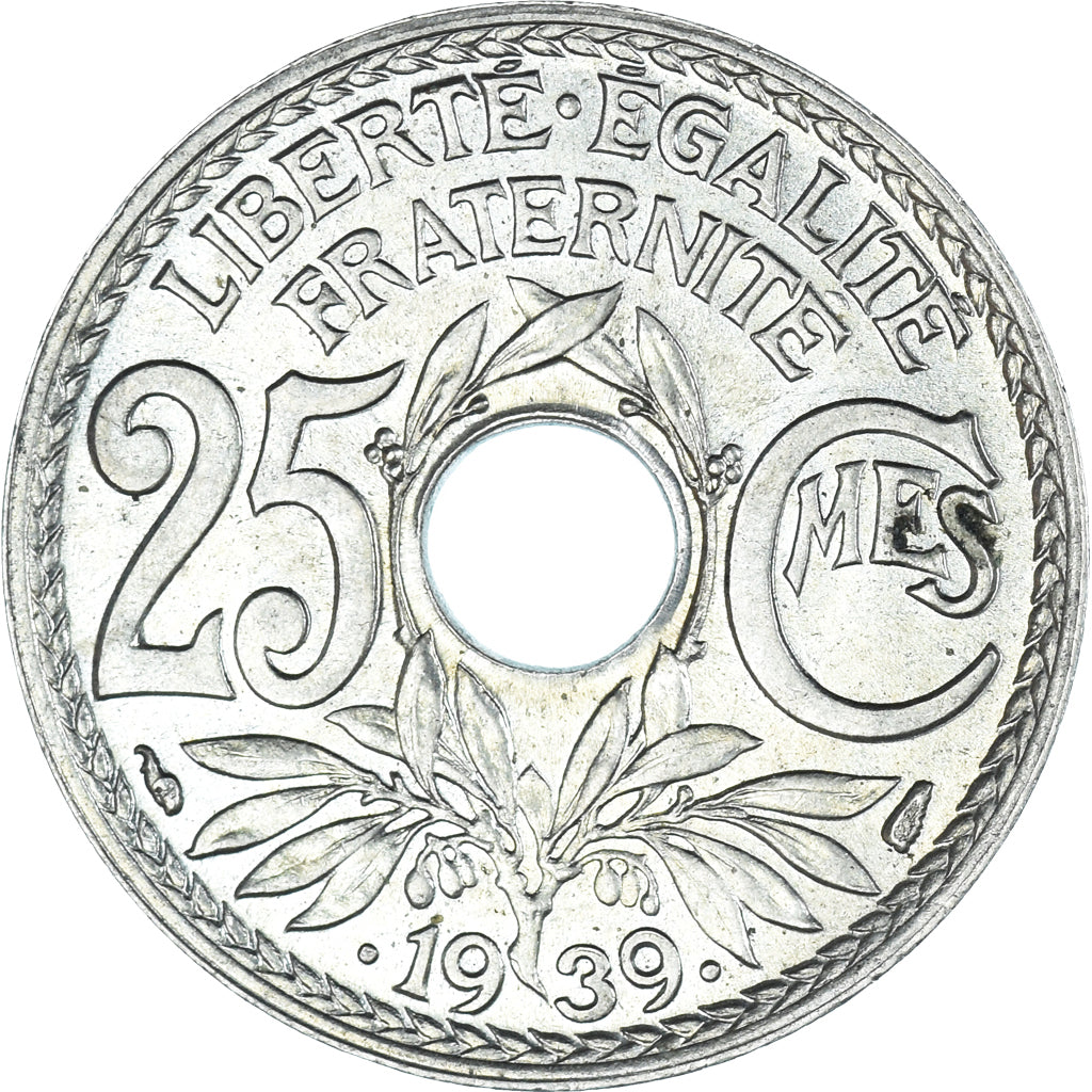 Monnaie, France, Lindauer, 25 Centimes, .1939., SPL+, Nickel-Bronze