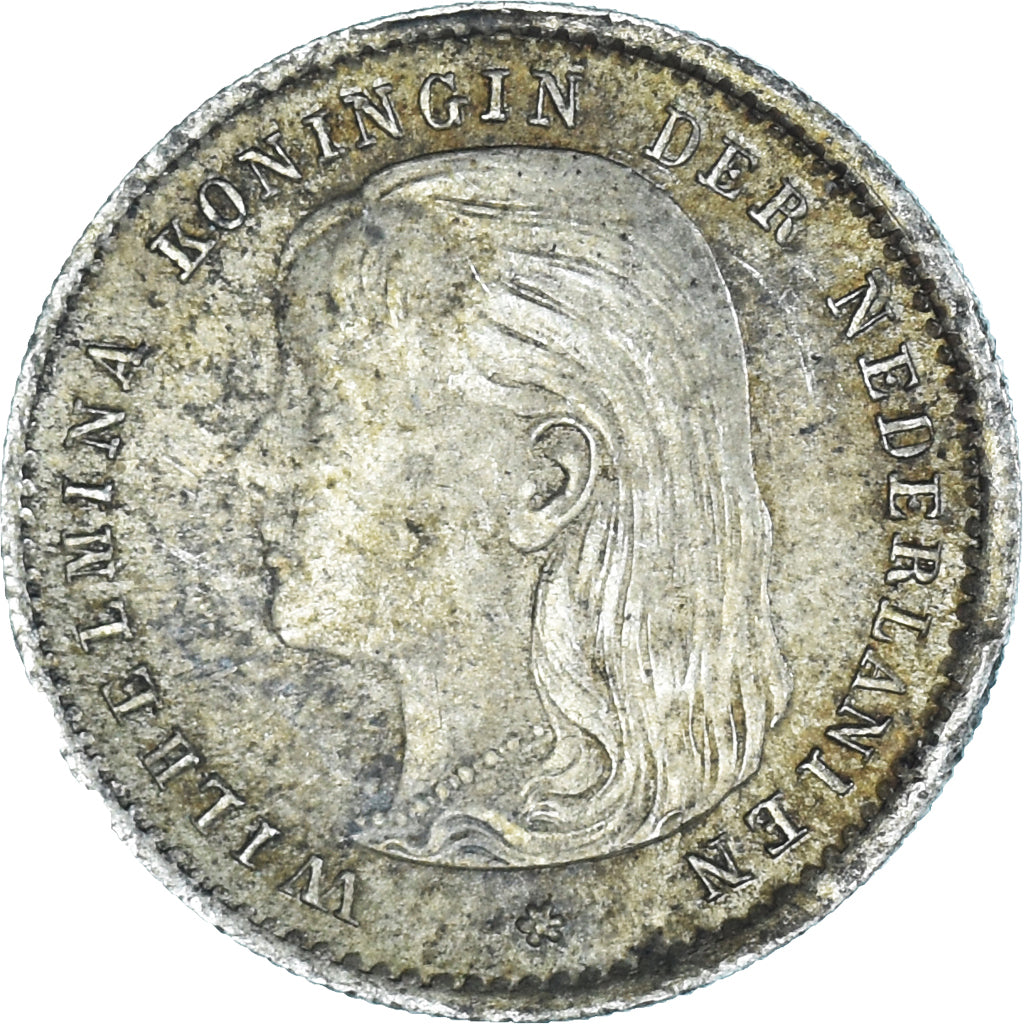 Moeda, Países Baixos, Wilhelmina I, 10 Cents, 1896, Utrecht, EF(40-45), Prata