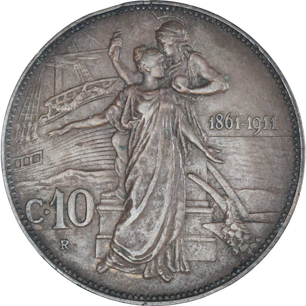 Monnaie, Italie, Vittorio Emanuele III, 10 Centesimi, 1911, Rome, TTB, Bronze
