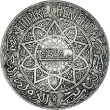 Coin, Morocco, Mohammed V, 5 Francs, AH 1352/1933, Paris, EF(40-45), Silver