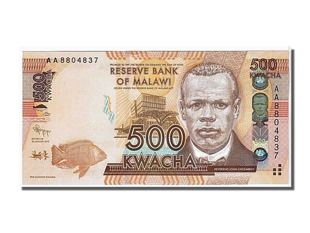 Banconote, Malawi, 500 Kwacha, 2012, FDS