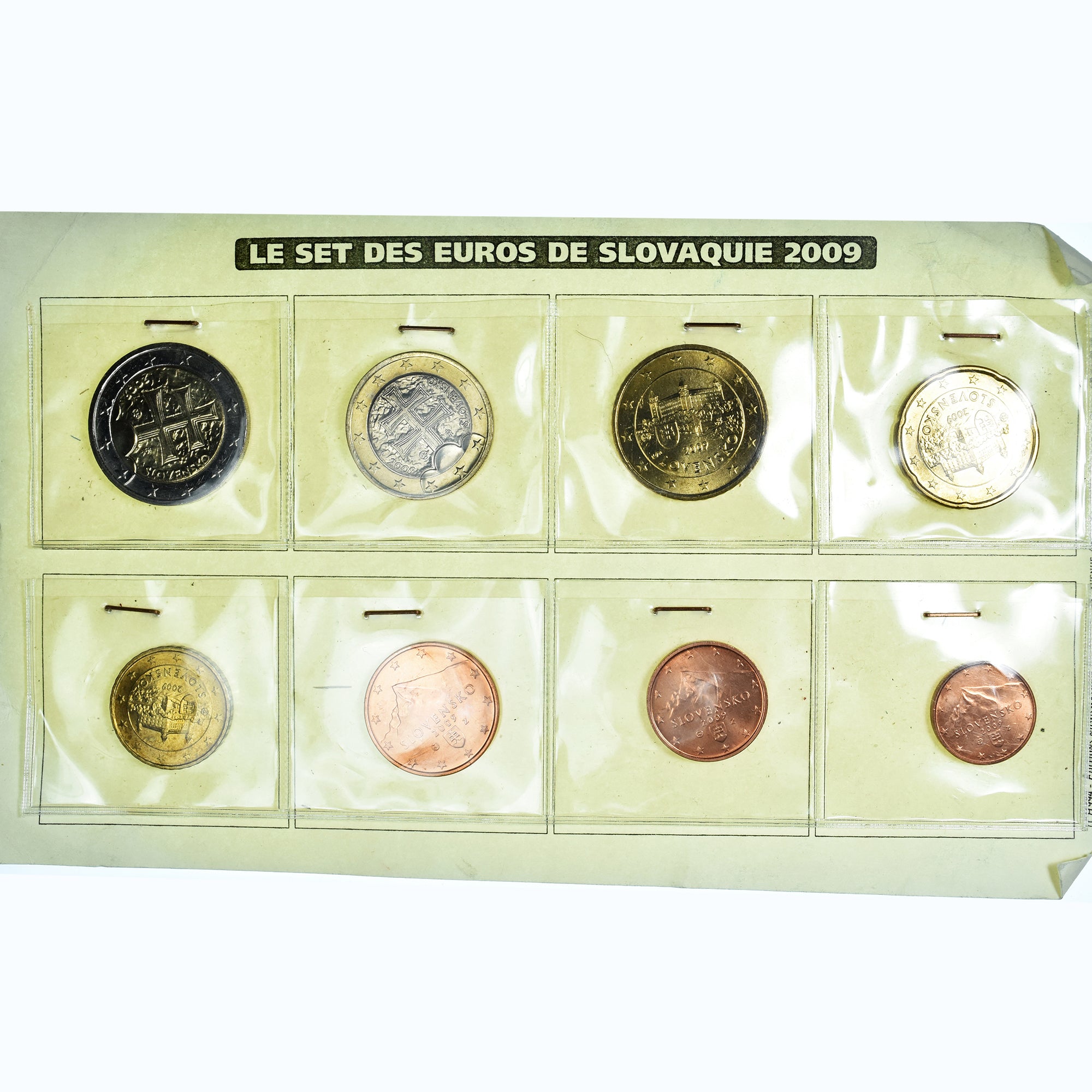 Slovakia, 1 Cent to 2 Euro, 2009, Kremnica, euro set, MS(65-70)
