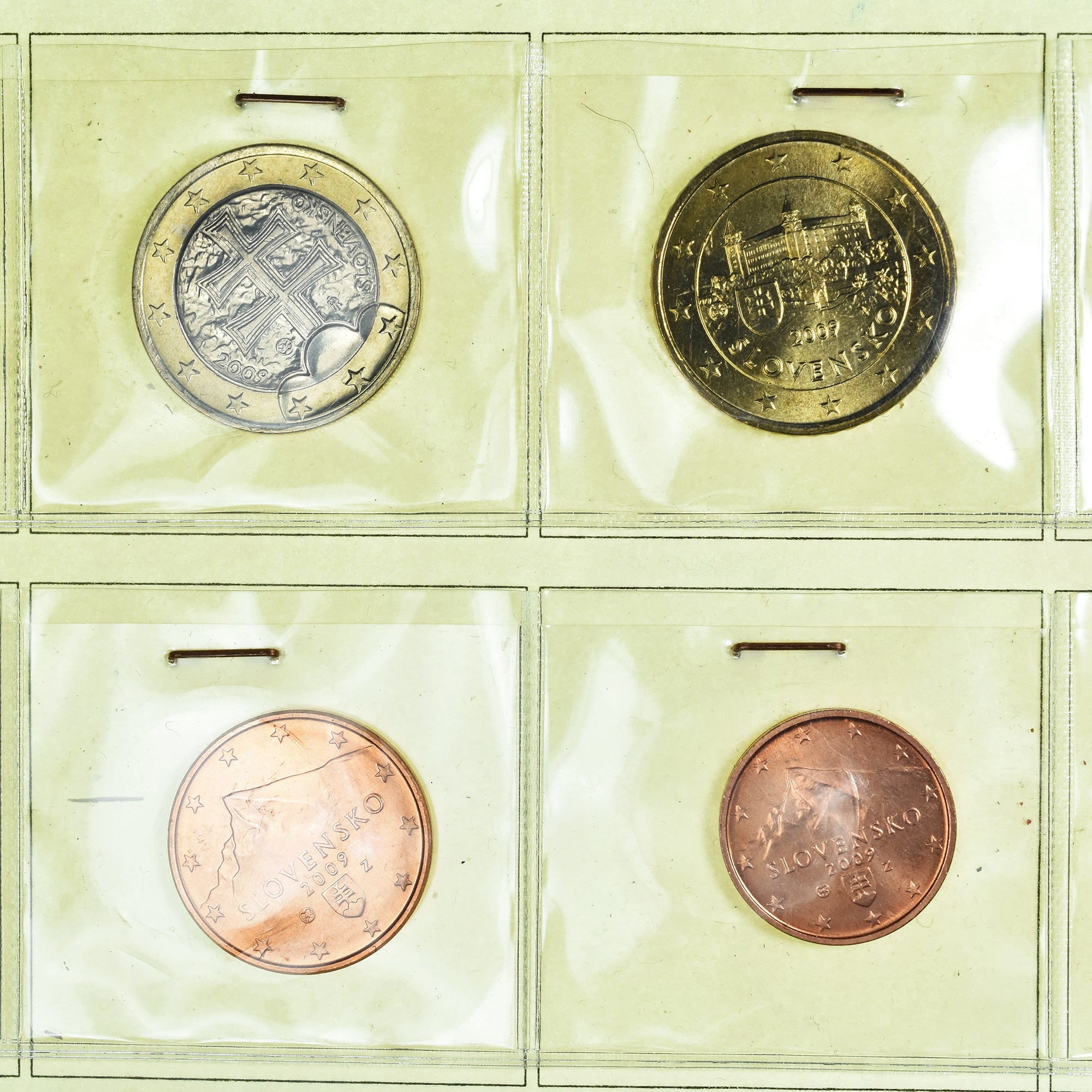 Slovakia, 1 Cent to 2 Euro, 2009, Kremnica, euro set, MS(65-70)