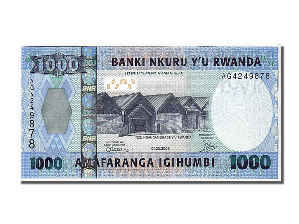 Banconote, Ruanda, 1000 Francs, 2008, KM:31b, FDS