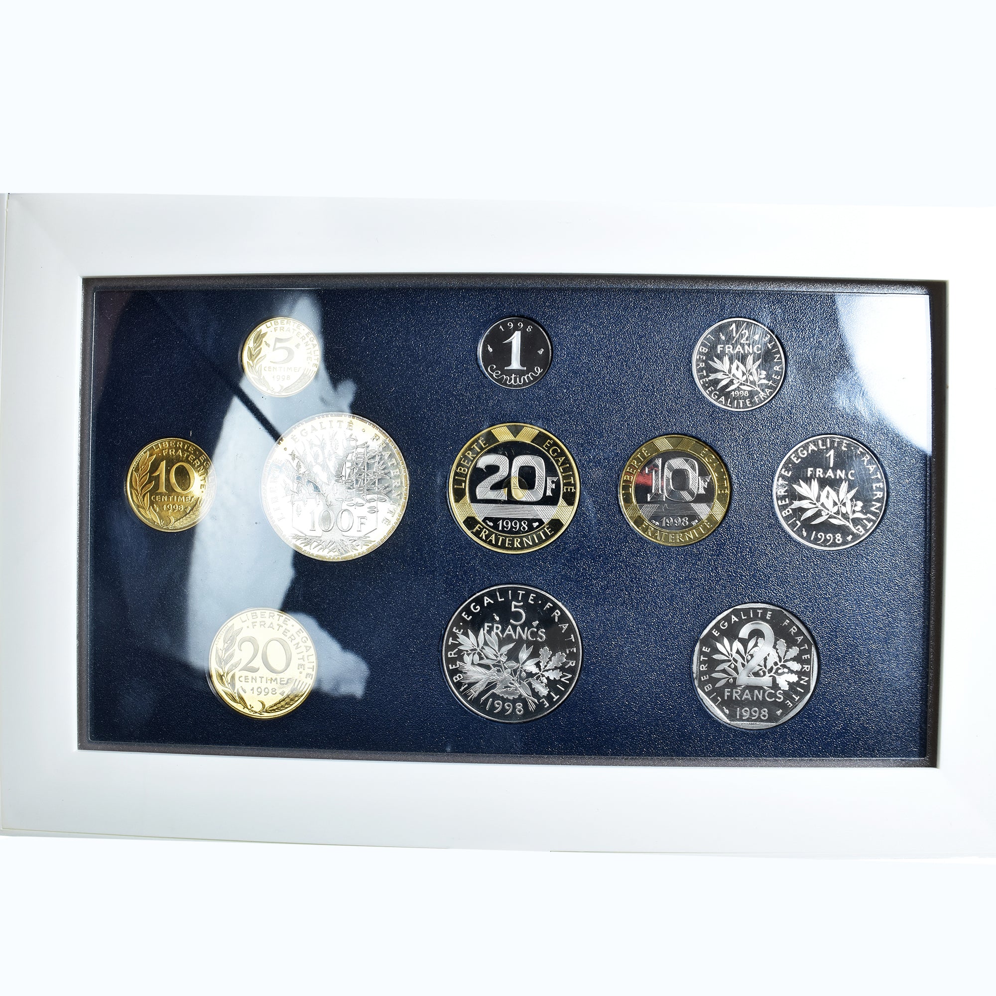 Moeda, França, Proof Set Franc, 1998, Monnaie de Paris, BE, MS(65-70), N/D