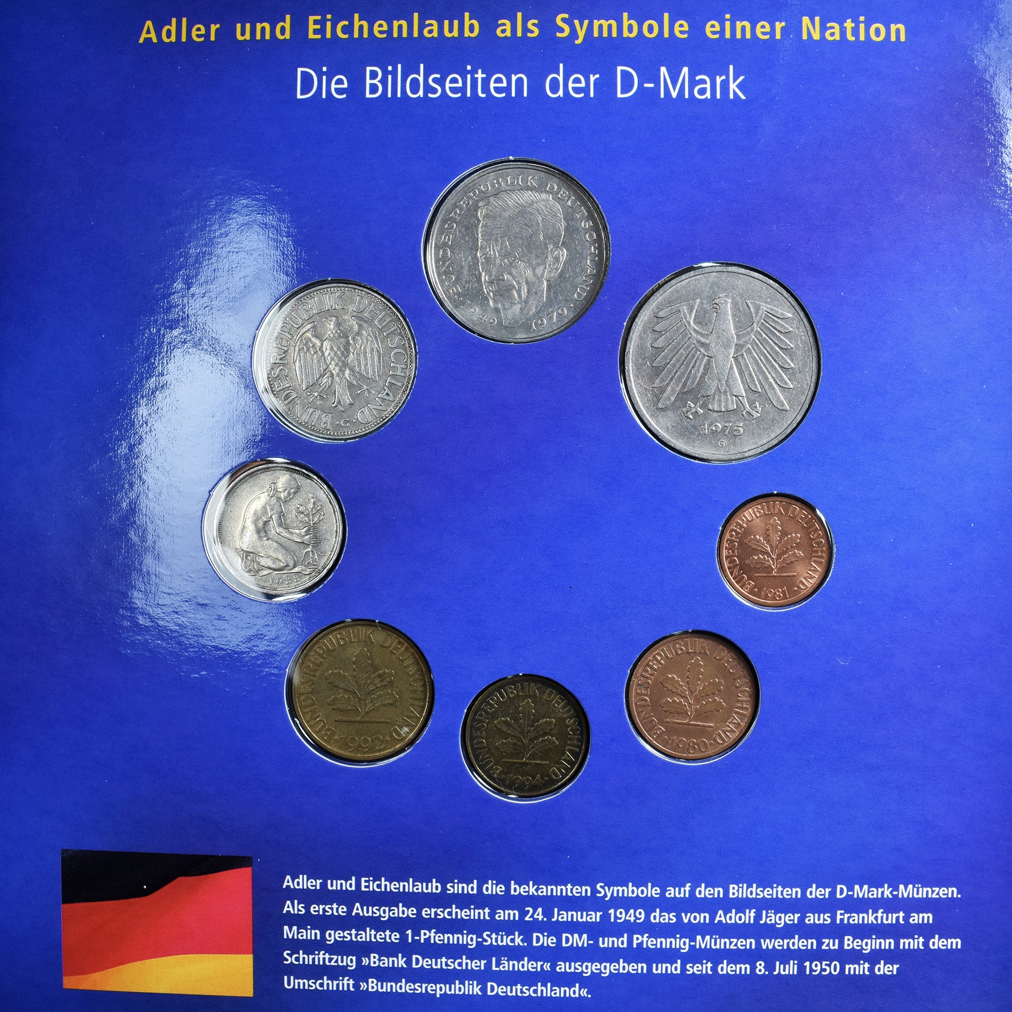 Niemcy, Euro-Set, Deutsche Post - Der Währungswechsel DM + Euro, 2002