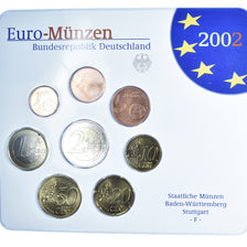 Germania, 1 Cent to 2 Euro, 2002, Stuttgart, euro set, FDC, N.C.