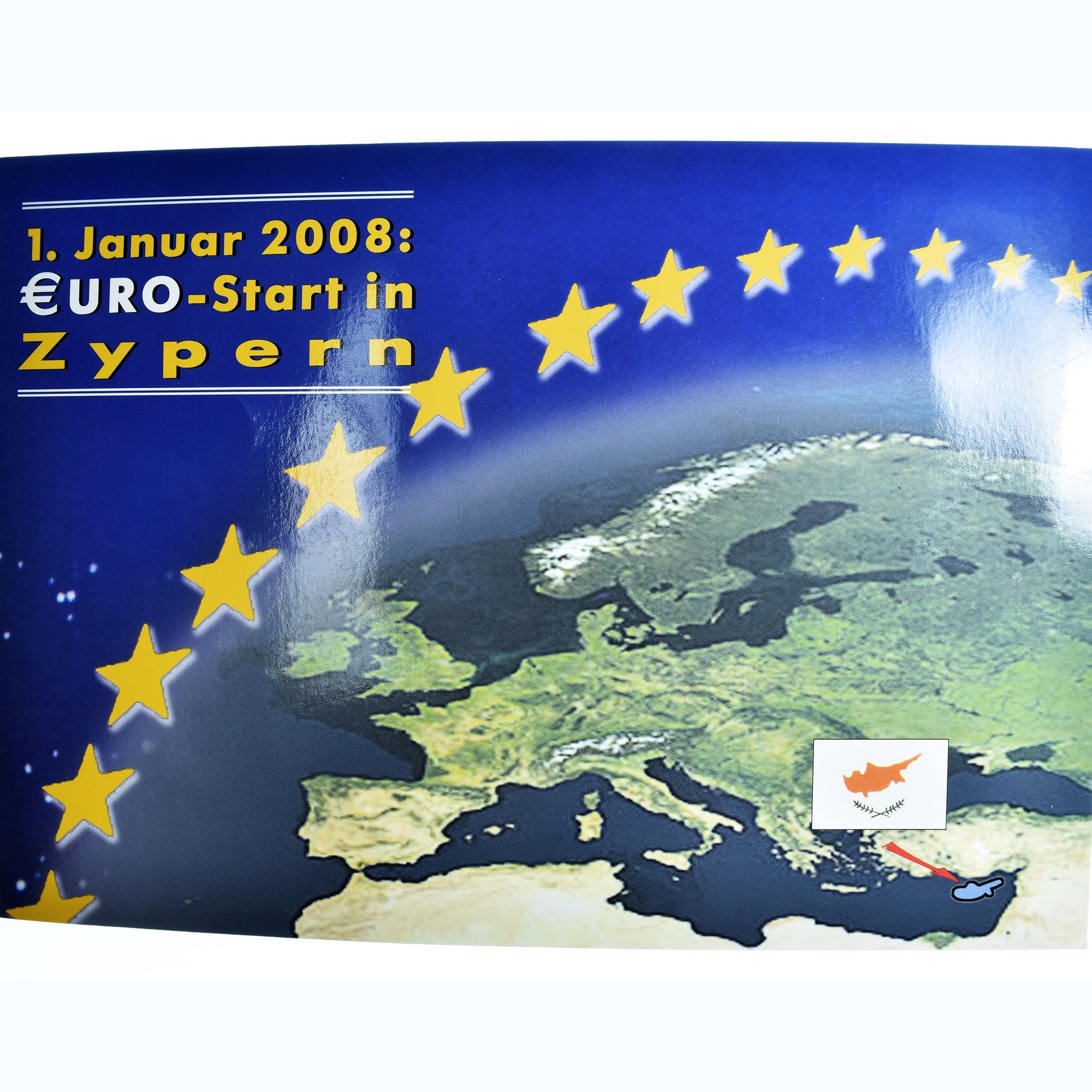 Cyprus, 1 Cent to 2 Euro, Euro start in Cyprus, 2008, euro set, FDC, n.v.t.