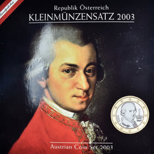 Österreich, 1 Cent to 2 Euro, Mozart, 2003, Vienna, euro set, STGL