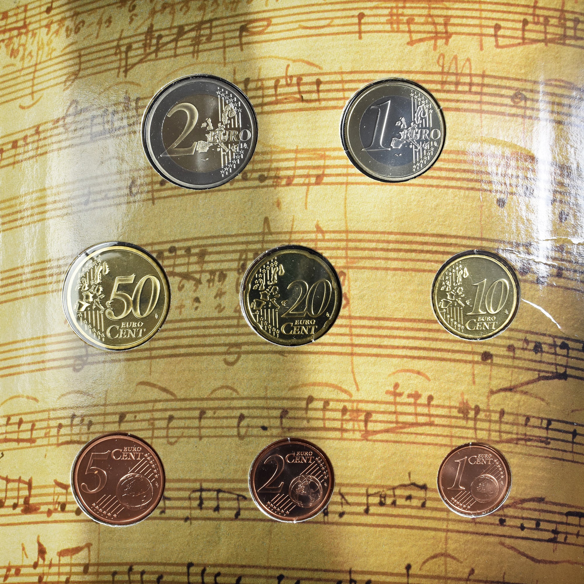 Österreich, 1 Cent to 2 Euro, Mozart, 2003, Vienna, euro set, STGL