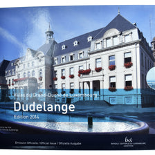 Luxembourg, 1 Cent to 2 Euro, euro set - ville de Dudelange, 2014, Utrecht, BU