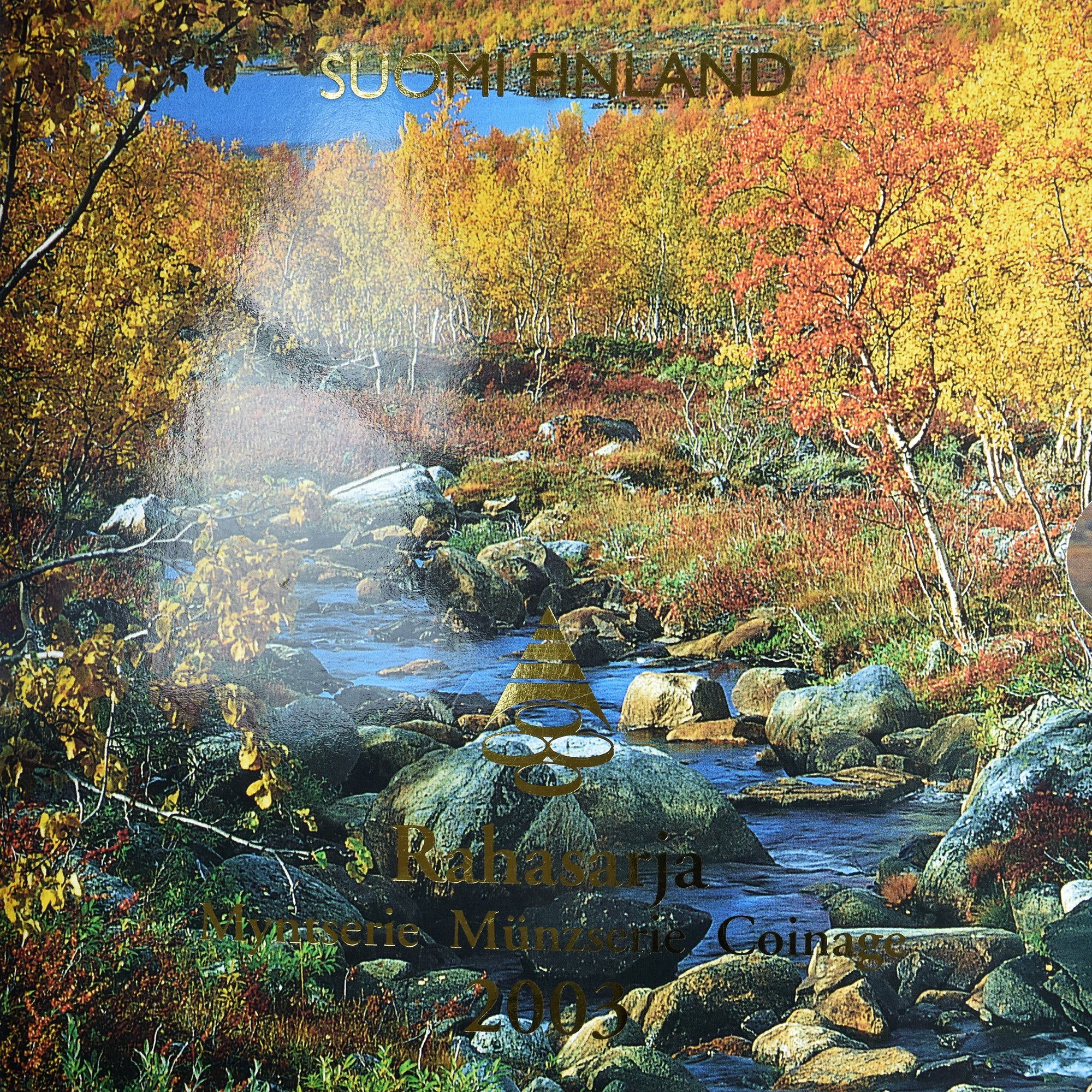 Finlande, 1 Cent to 2 Euro, euro set - gold panning, 2003, Mint of Finland, BU