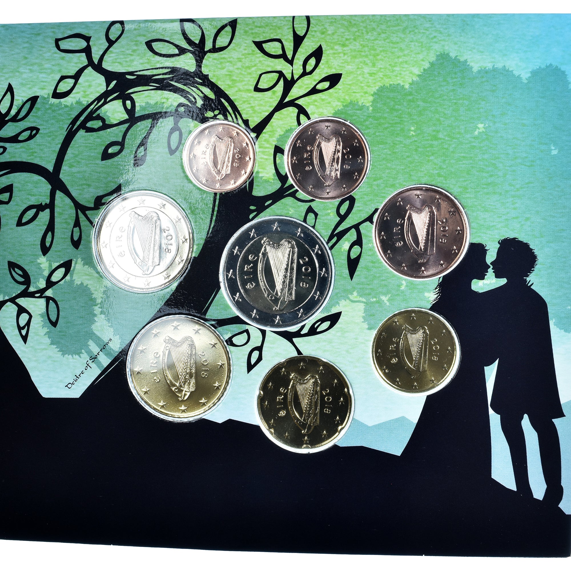 Irlanda, 1 Cent to 2 Euro, euro set - Timeless Tales from a Heroic Age, 2018