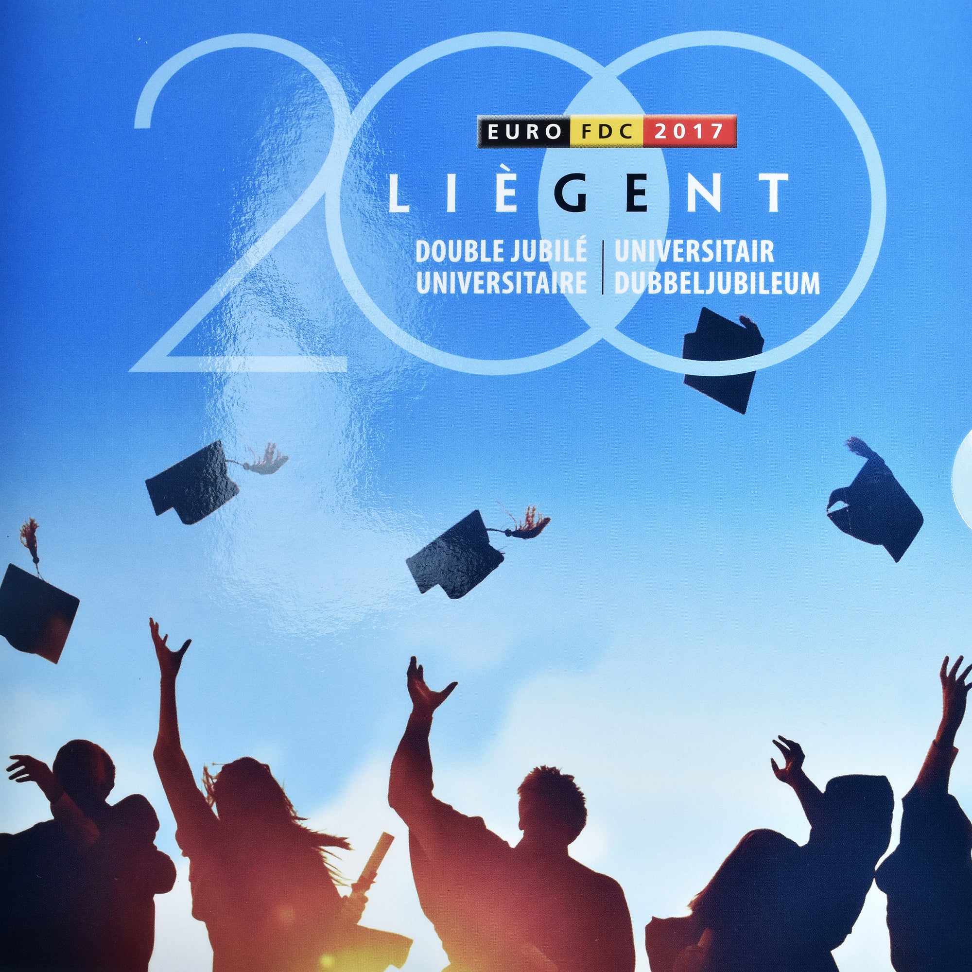 Belgium, 1 Cent to 2 Euro, euro set - LIEGENT double jubilé universitaire