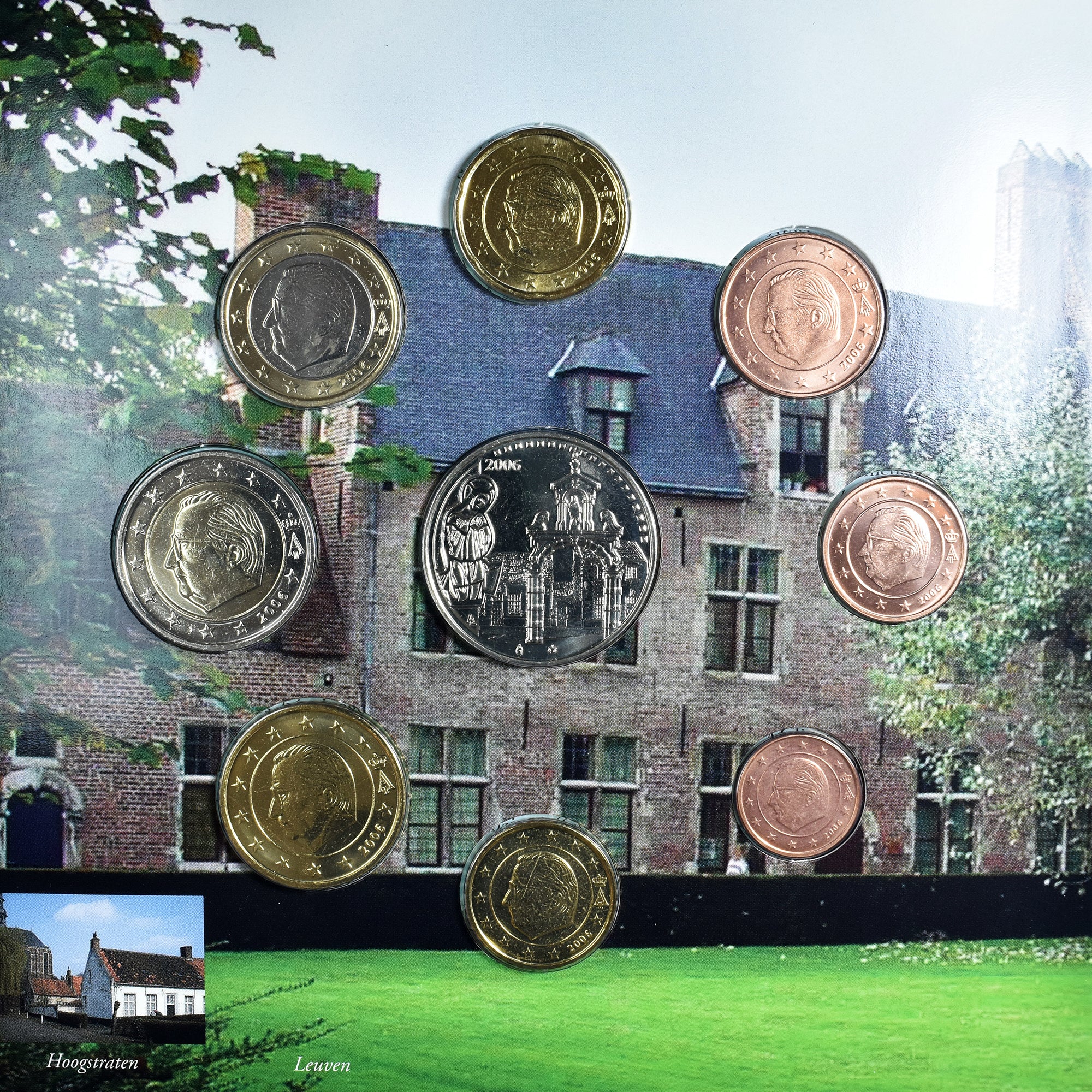 Belgien, 1 Cent to 2 Euro, euro set - Les Béguinages Flamands, 2006, Royal