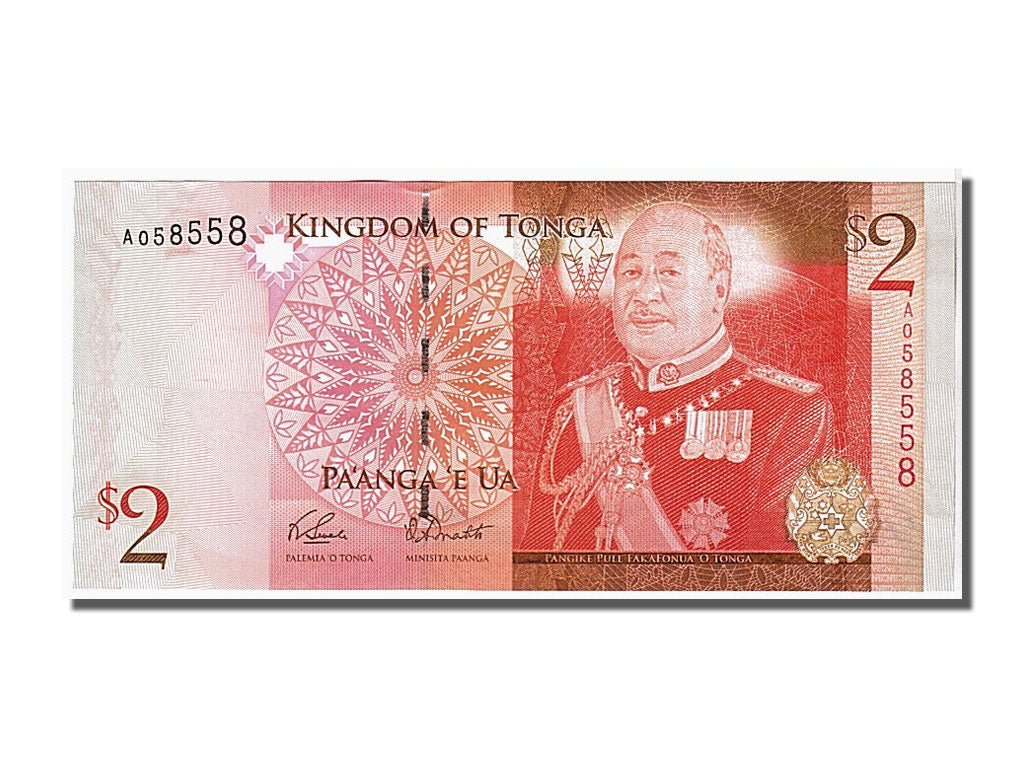Banknote, Tonga, 2 Pa'anga, 2008, KM:38, UNC(65-70)