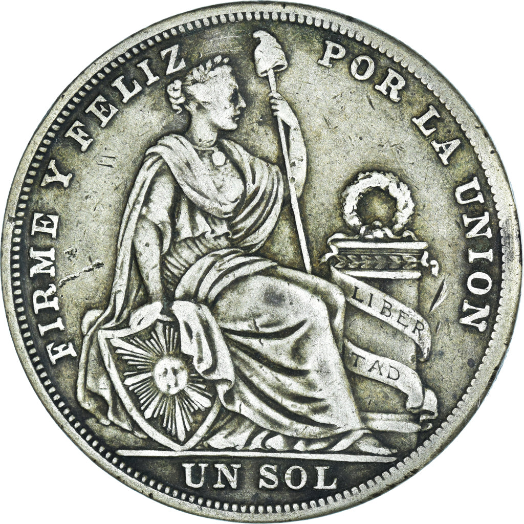 Monnaie, Pérou, Sol, 1925, Philadelphie, TTB, Argent, KM:218.1