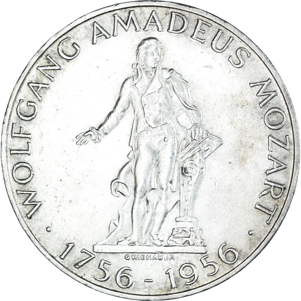Coin, Austria, Mozart, 25 Schilling, 1956, Vienna, AU(55-58), Silver, KM:2881