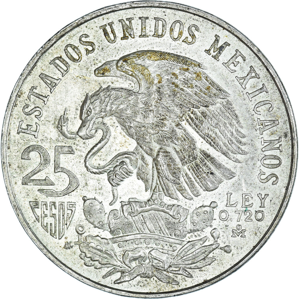 Moneda, México, Summer Olympics - Mexico, 25 Pesos, 1968, Mexico, MBC+, Plata