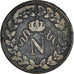 Monnaie, France, Napoleon I, Decime, 1815, Strasbourg, TB+, Bronze, Gadoury:195e