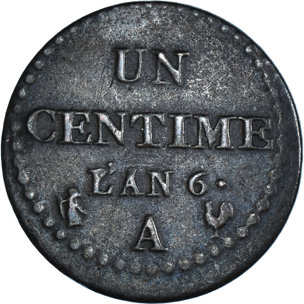 Monnaie, France, Dupré, Centime, AN 6, Paris, TTB+, Bronze, Gadoury:76, KM:646
