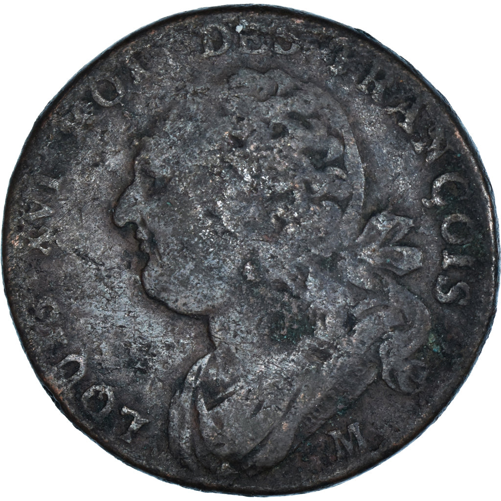Münze, Frankreich, Louis XVI, 12 deniers françois, 1791·3, Toulouse, S+