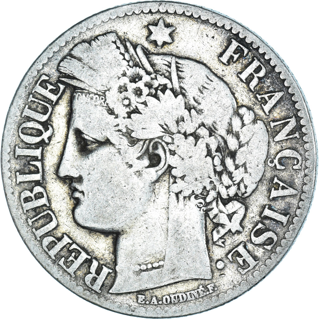 Coin, France, Cérès, 2 Francs, 1873, Paris, VF(30-35), Silver, KM:817.1