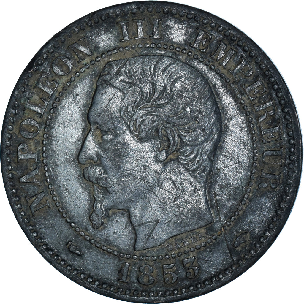 Moneta, Francja, Napoleon III, 2 Centimes, 1853, Paris, EF(40-45), Brązowy