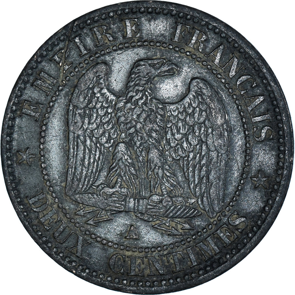 Moneta, Francja, Napoleon III, 2 Centimes, 1853, Paris, EF(40-45), Brązowy