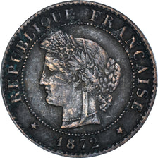 Moeda, França, Cérès, Centime, 1872, Paris, EF(40-45), Bronze, KM:826.1