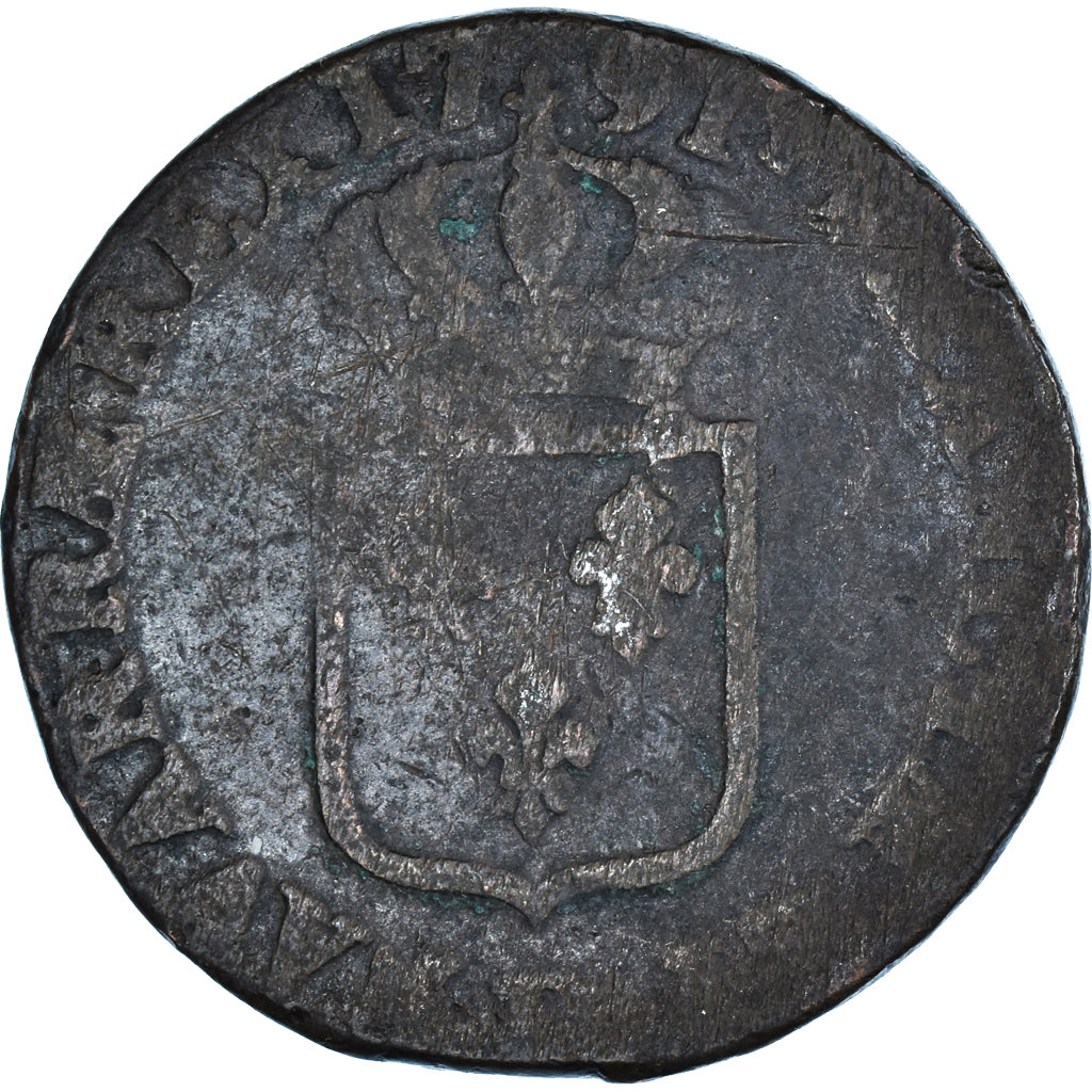 Coin, France, Louis XVI, Sol, 1791, Lyon, VF(30-35), Copper, KM:578.5
