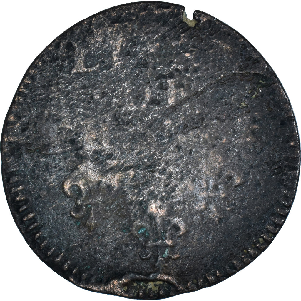 Moneta, Francia, Louis XIV, Liard, 1698, B+, Rame, Gadoury:81