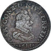Monnaie, France, Charles de Gonzague, Liard, 1611, Charleville, TB+, Cuivre