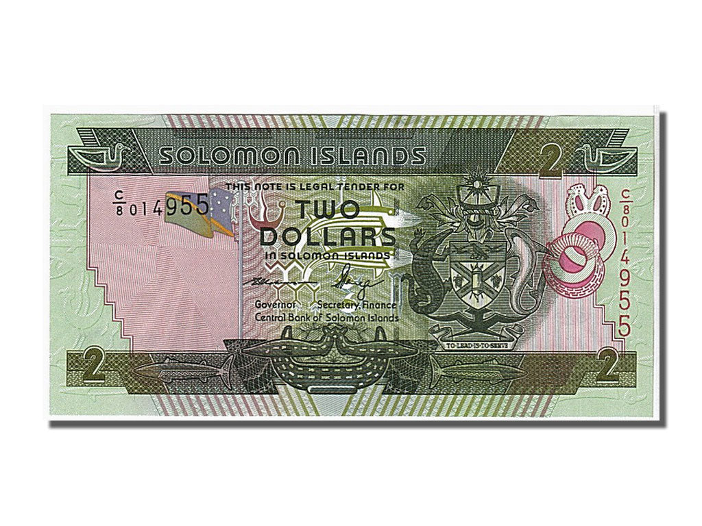 Billet, Îles Salomon, 2 Dollars, 2011, NEUF