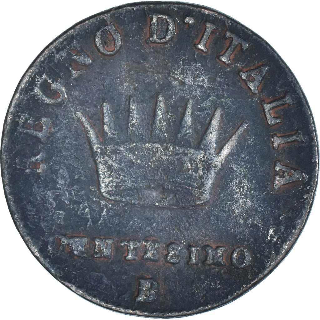Munten, Italiaanse staten, KINGDOM OF NAPOLEON, Napoleon I, Centesimo, 1808