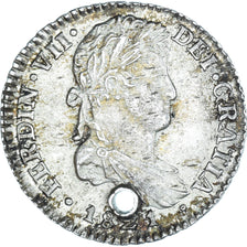 Moeda, Espanha, Ferdinand VII, Real, 1821, Mexico City, Holed, VF(30-35), Prata