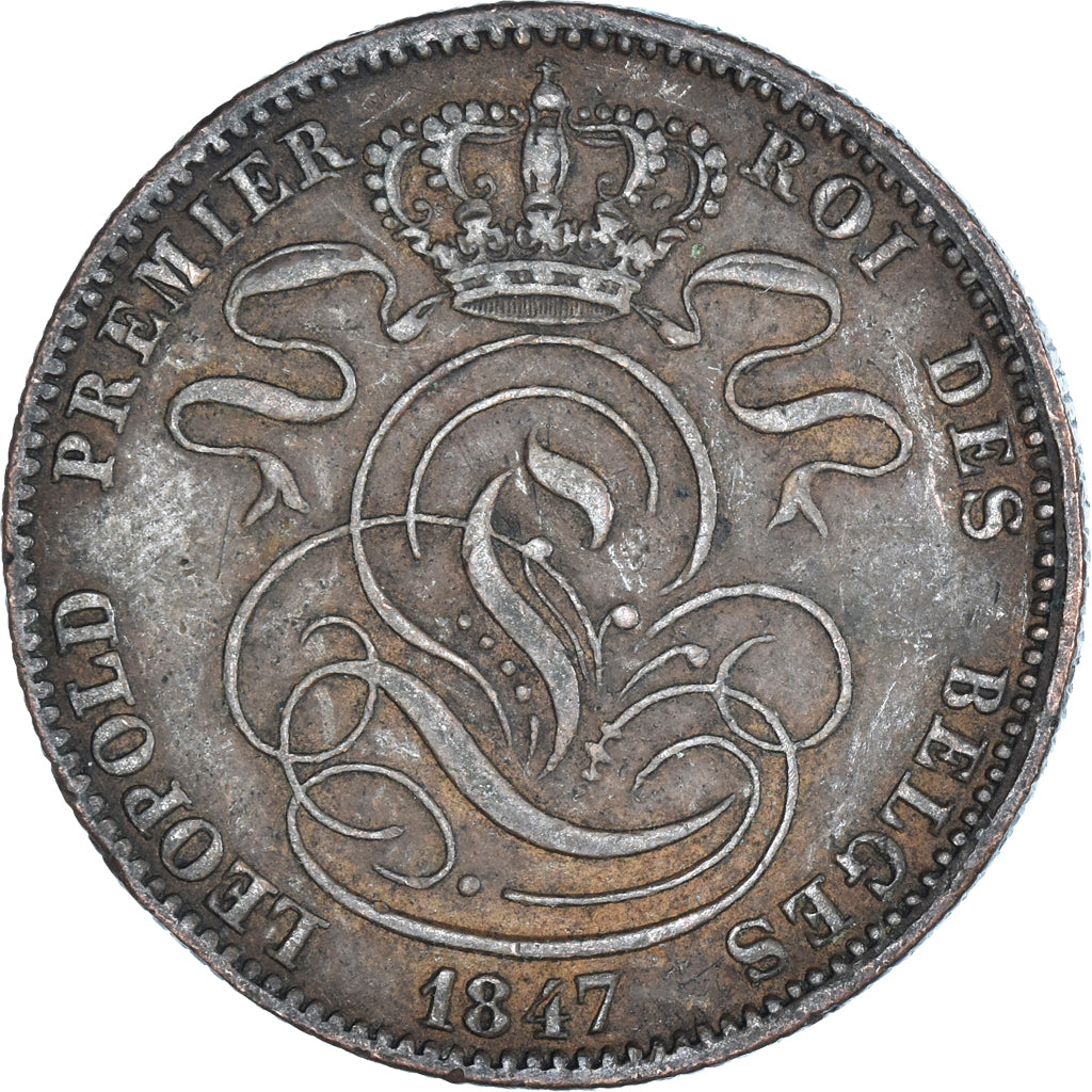 Munten, België, Leopold I, 5 Centimes, 1847, Brussels, ZF, Koper, KM:5.1