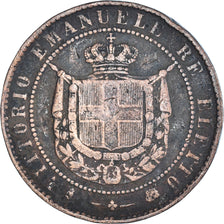 Moeda, ESTADOS ITALIANOS, EMILIA, Vittorio Emanuele II, 5 Centesimi, 1859