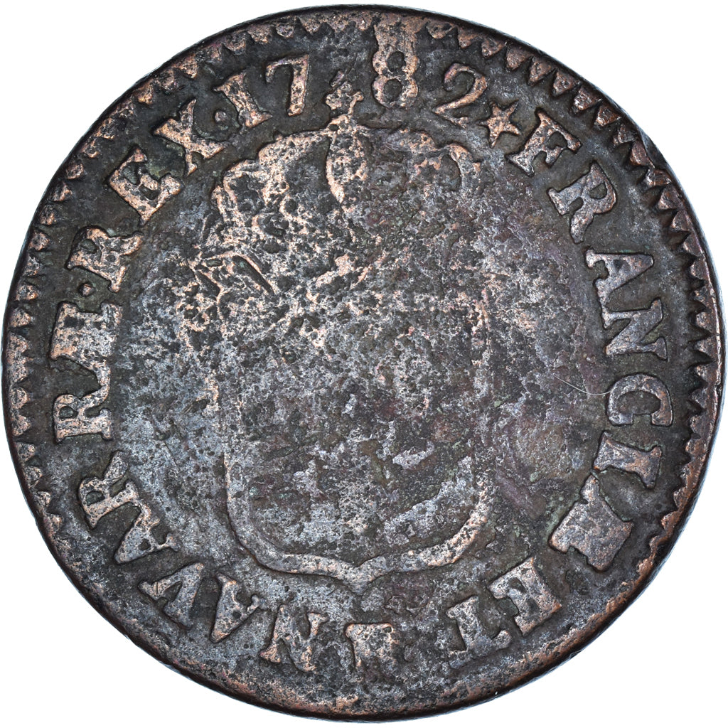 Monnaie, France, Louis XVI, Sol, 1782, Orléans, TB+, Cuivre, Gadoury:350