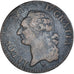 Moneta, Francja, Louis XVI, Sol, 1784, Strasbourg, VF(30-35), Miedź, KM:578.4