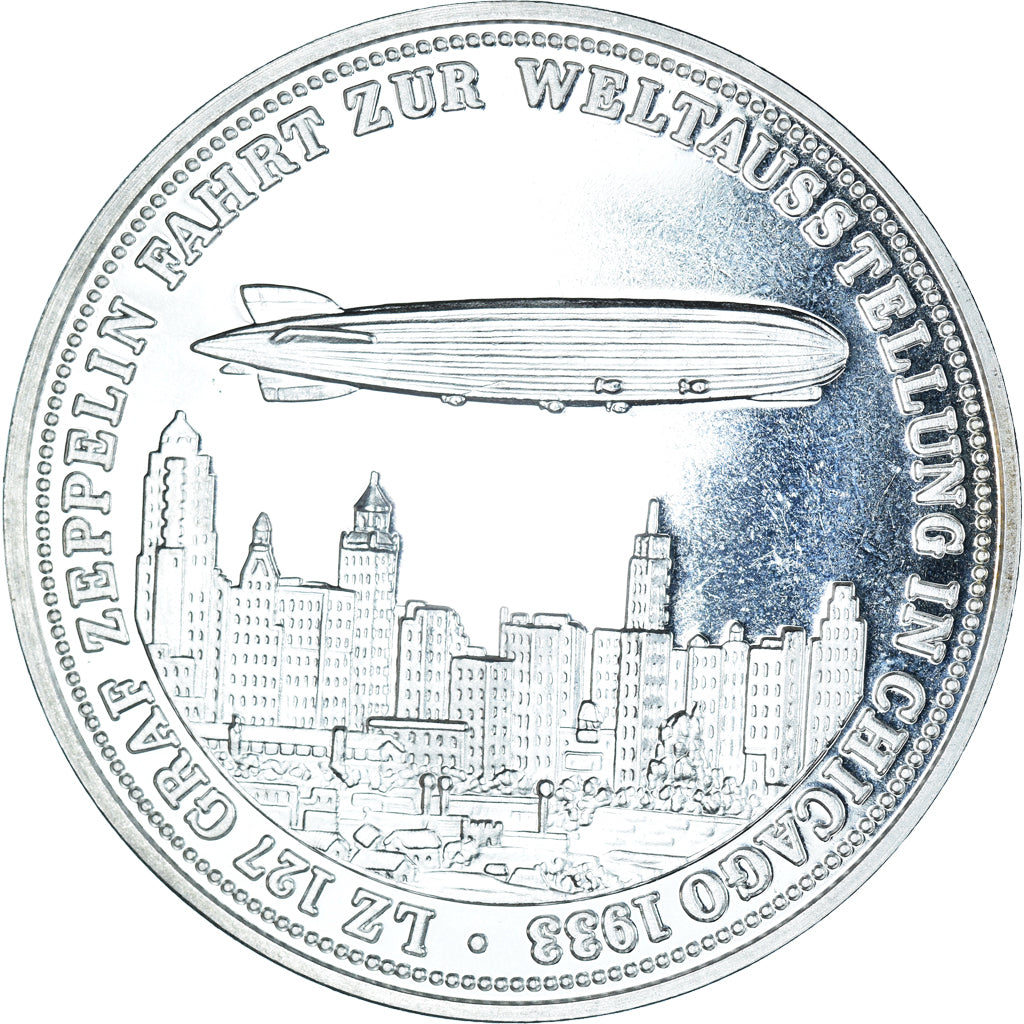 Germania, medaglia, Zeppelin in Chicago world's fair, SPL, Rame-nichel