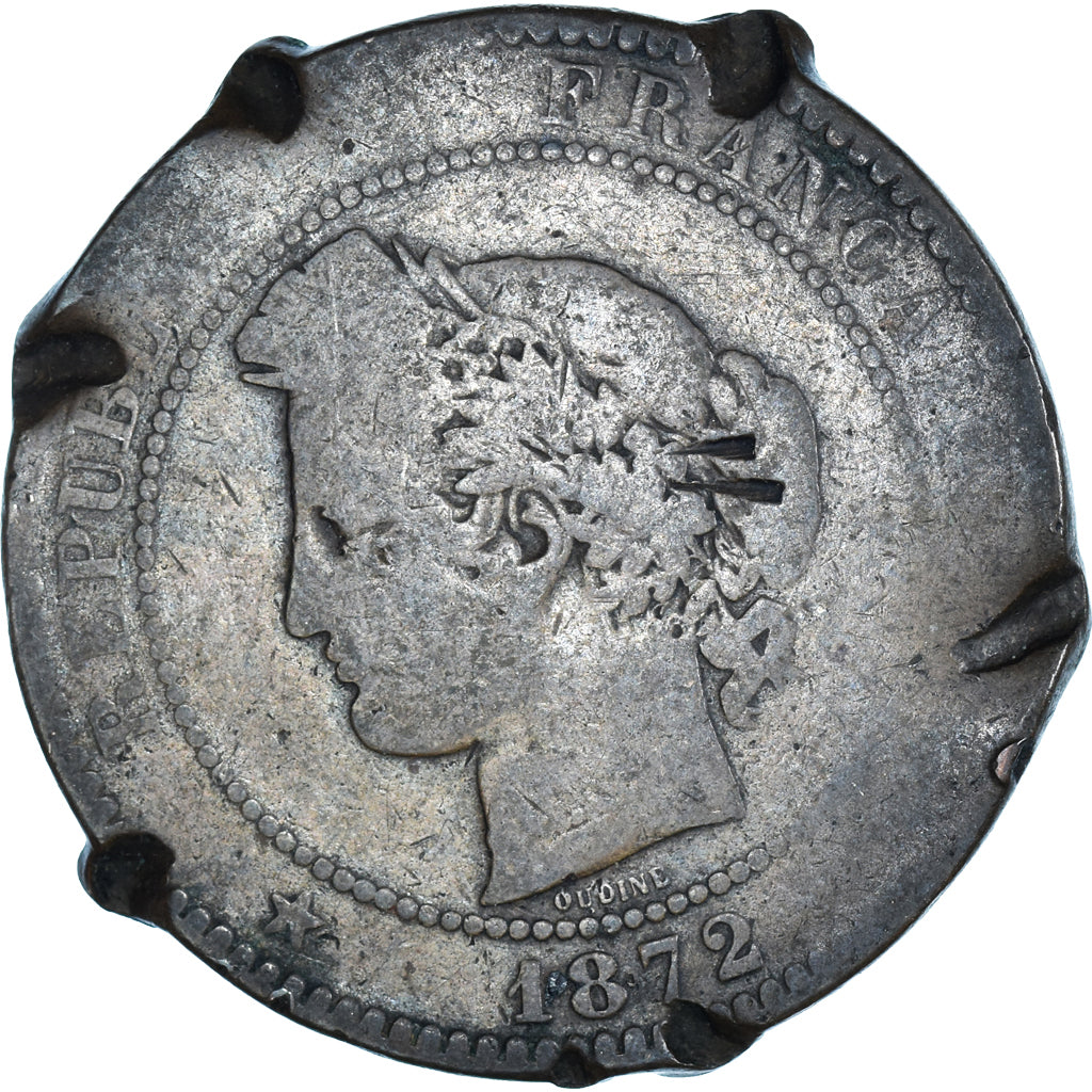 Moneta, Francja, Cérès, 10 Centimes, 1872, Paris, jeton de jeu, F(12-15)
