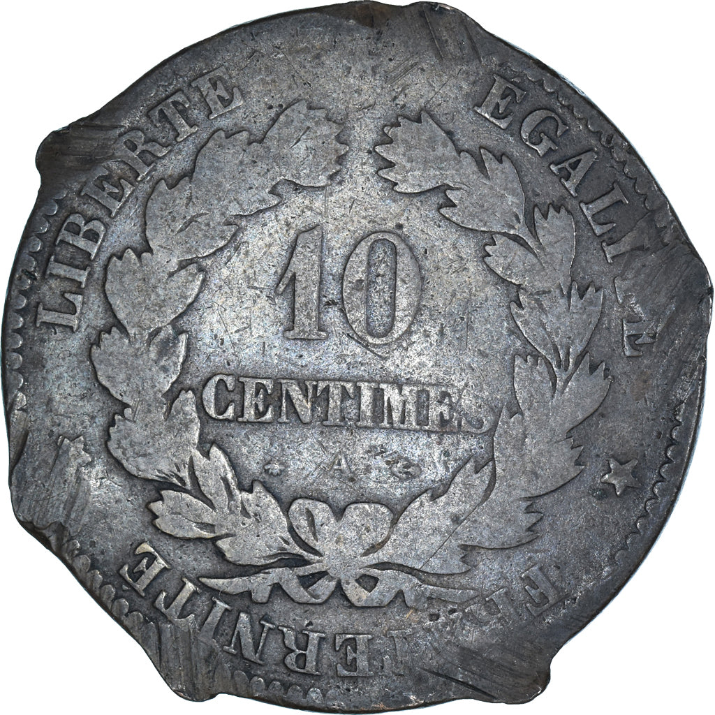 Moneta, Francja, Cérès, 10 Centimes, 1872, Paris, jeton de jeu, F(12-15)