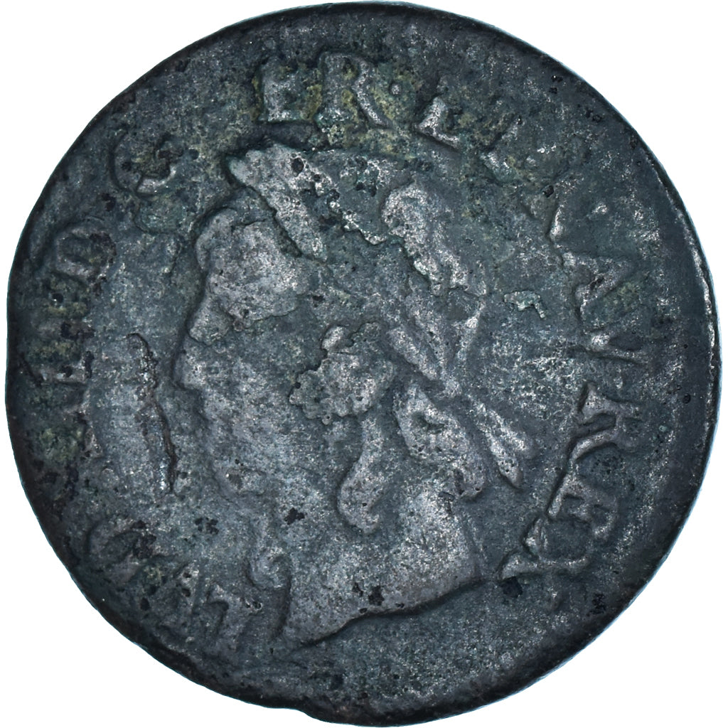 Monnaie, France, Louis XIII, Double Tournois, 1643, Paris, TB+, Cuivre