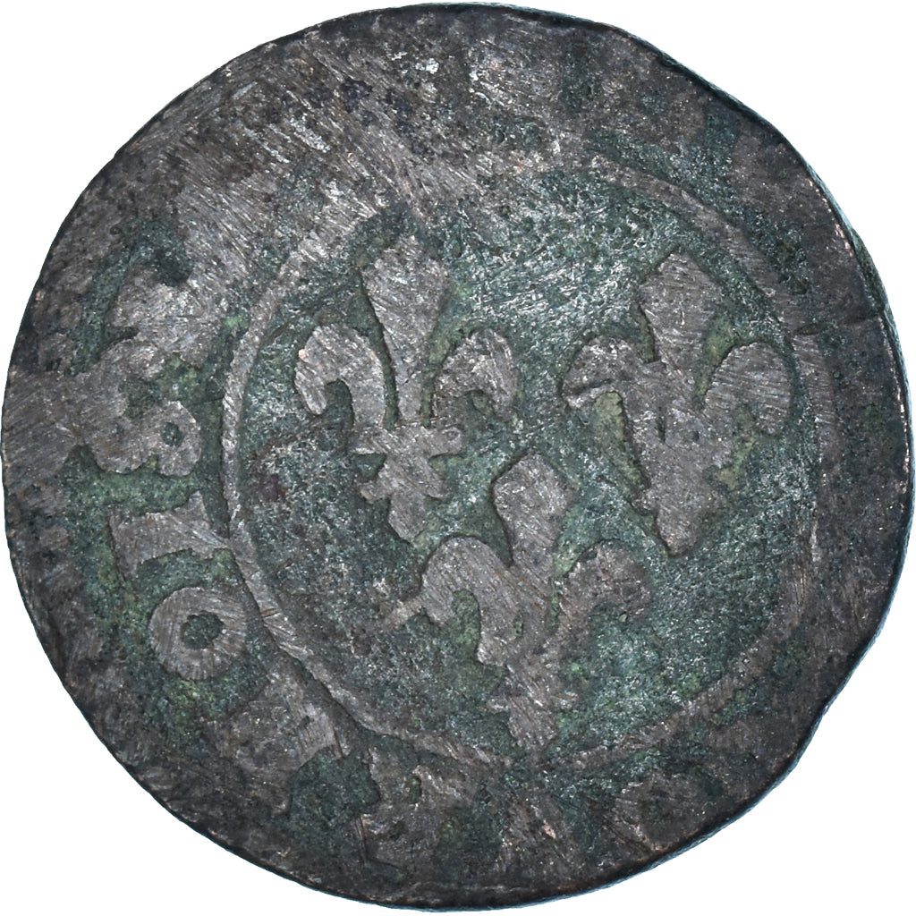 Monnaie, France, Louis XIII, Double Tournois, 1642-1643, B+, Cuivre, Gadoury:12