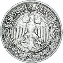 Moneta, NIEMCY, REP. WEIMARSKA, 50 Reichspfennig, 1928, Berlin, EF(40-45)