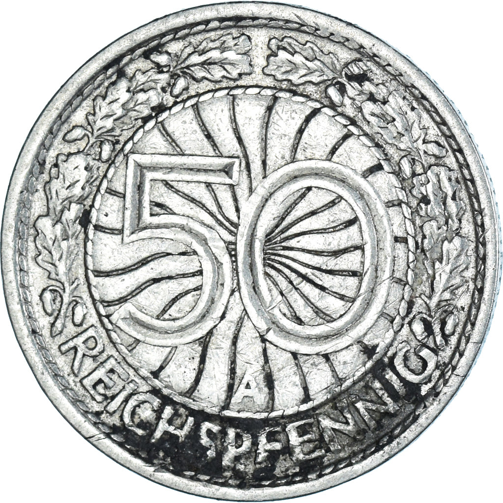Münze, Deutschland, Weimarer Republik, 50 Reichspfennig, 1928, Berlin, SS