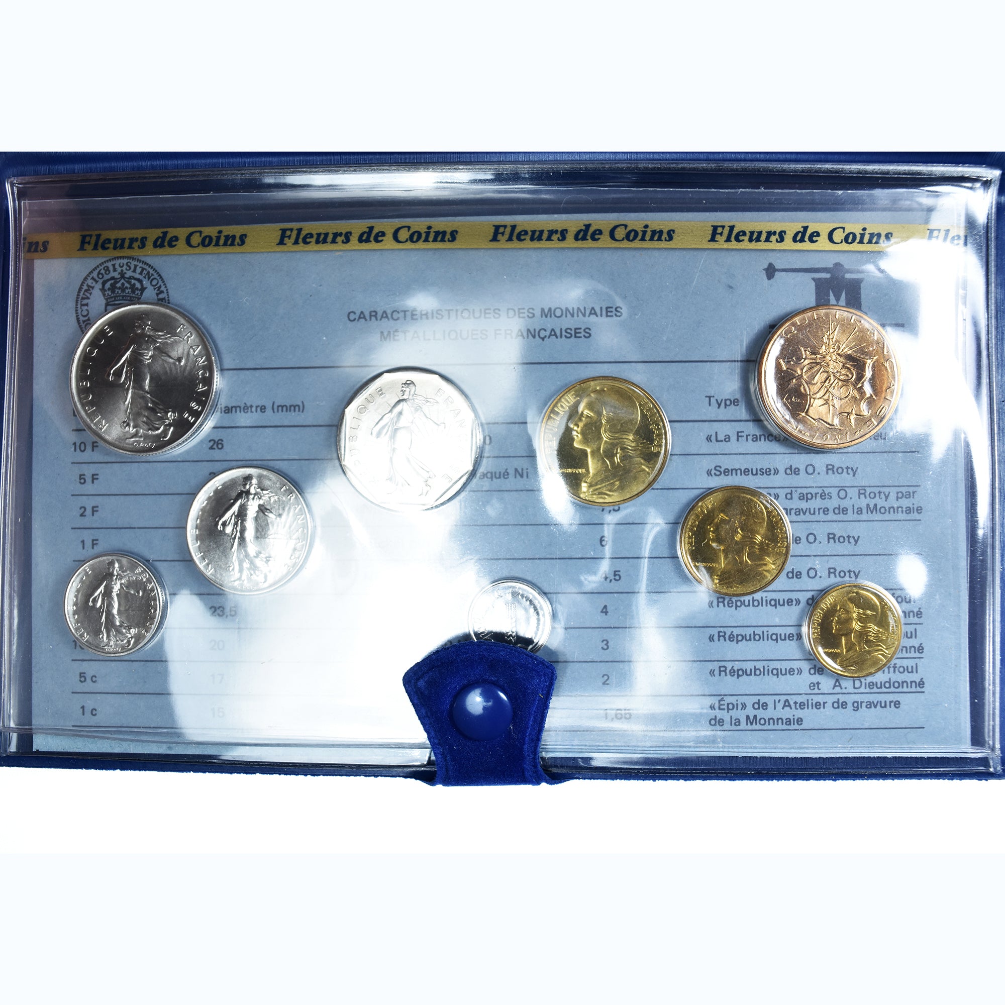 Munten, Frankrijk, Coffret 1 c. à 10 frs., 1981, Monnaie de Paris, FDC, n.v.t.