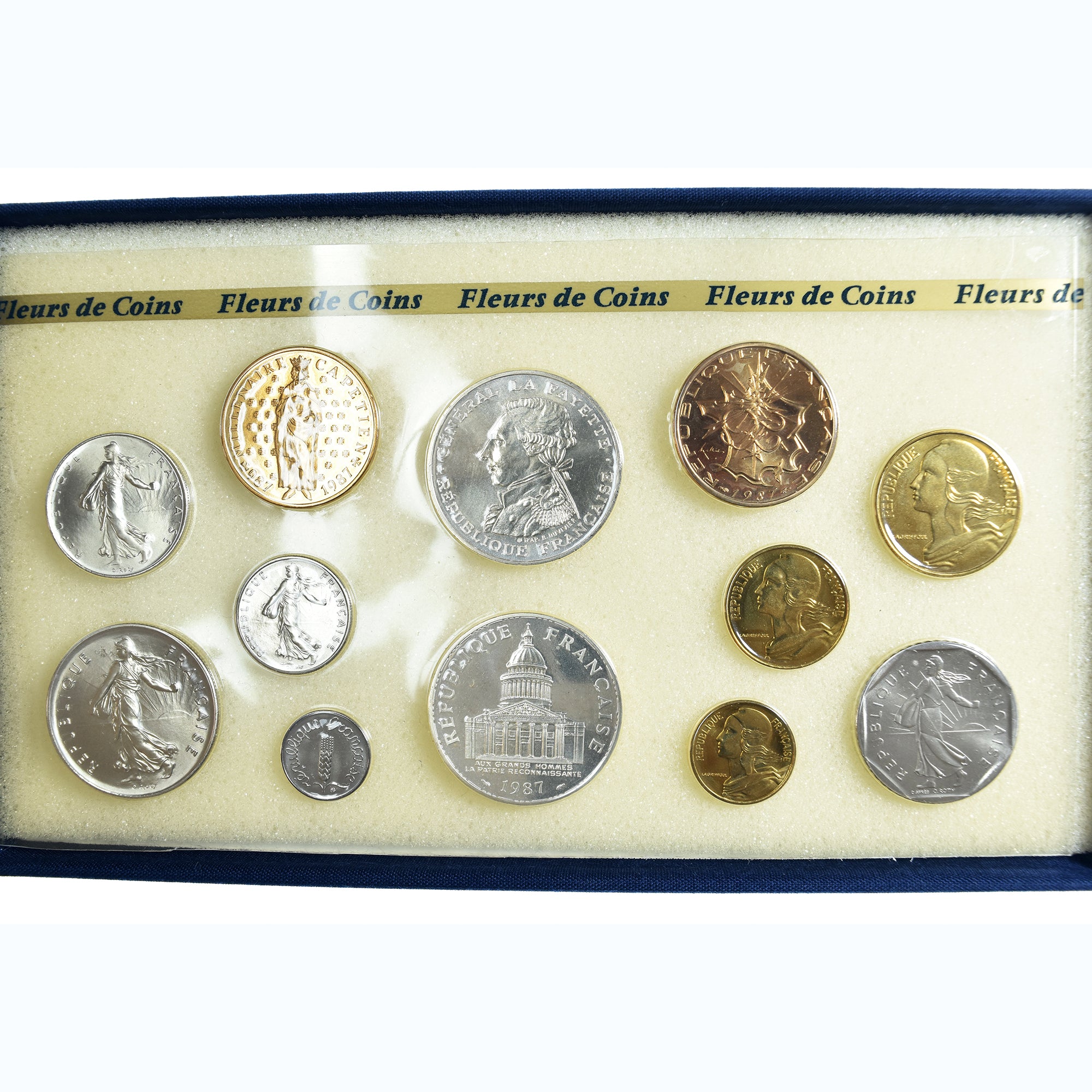 Coin, France, Coffret 1 c. à 100 frs., 1987, Monnaie de Paris, MS(65-70)