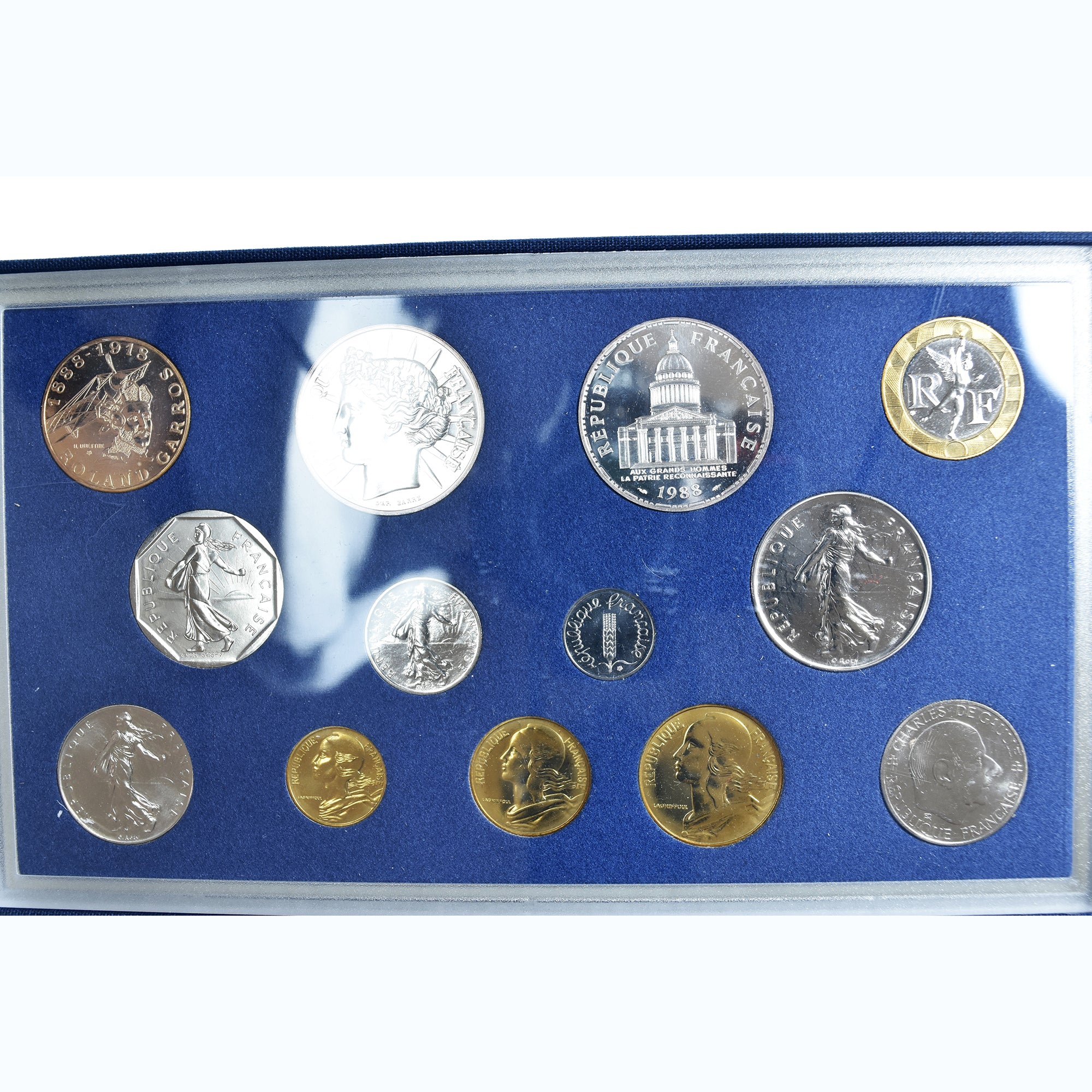 Moneta, Francia, Coffret 1 c. à 100 frs., 1988, Monnaie de Paris, FDC, N.C.